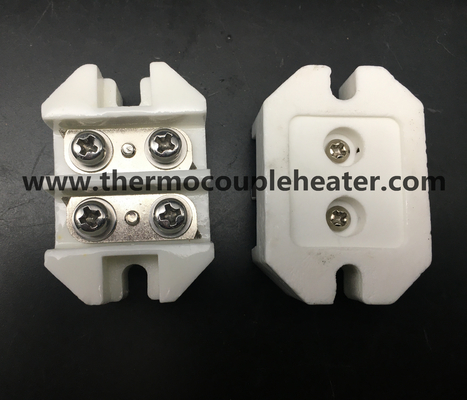 Conector cerâmico de alta temperatura 250V vitrificado branco - 25A