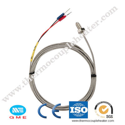 Tipo de aço inoxidável par termoelétrico M6 da RTD K do sensor de temperatura Pt100 do parafuso