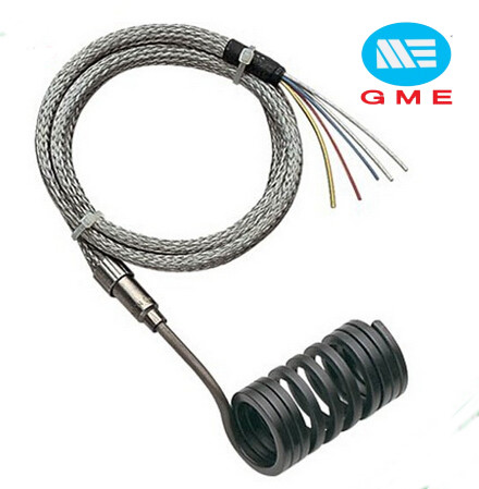 PVC Extruder Hot Runner Coil Heaters Spring Coil Heater With Metal Mesh Lead Wire
