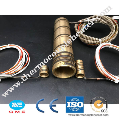 Bobina de bronze Heater And Thermocouple de Heater Nozzle Heater Pressed With da tubulação do corredor quente