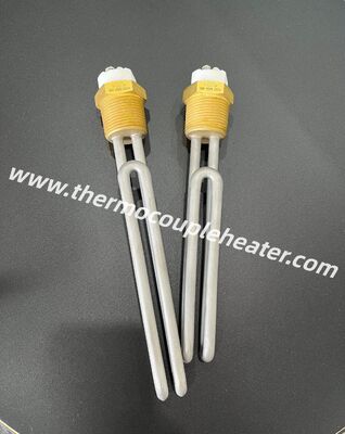 Aquecedor tubular de imersão com bujão rosqueado Elemento de aquecimento em aço inoxidável Aquecedor de líquidos
