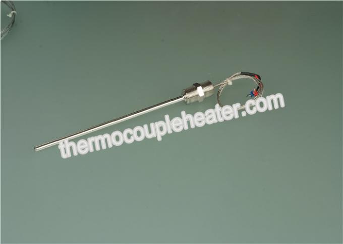 fibra de vidro da ponta de prova do sensor da RTD do par termoeléctrico de 100mm que protege o fio