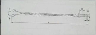 Datilografe o sensor de temperatura rosqueado parafuso do par termoelétrico de K M6, fio de ligação da trança dos SS