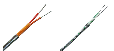 24 fibras de vidro SS Calibre de diâmetro de fios trançaram fios da extensão/compensação do par termoelétrico