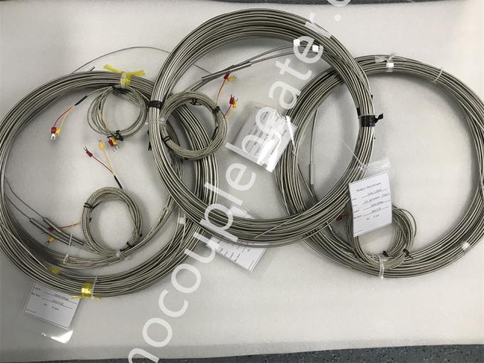 Tipo revestido de aço inoxidável tipo par termoelétrico do diâmetro 1.0mm 1.5mm 3.0mm 6.0mm da ponta de prova de K/j/n