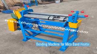 Máquina dobradeira motorizada de 3 rolos para fabricação de aquecedores de banda de mica